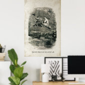 Poster Sorcière antiquité Halloween sorcières sur les cha (Bureau à domicile)