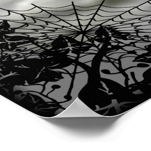 Poster Sorcière, Chat, Chauve-souris et Citrouille, Bonne (Coin)