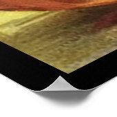 Poster Sorcière Citrouille d'Halloween en rouge sur un ci (Coin)