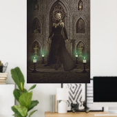 Poster Sorcière dans le château prépare rituel magique (Bureau à domicile)