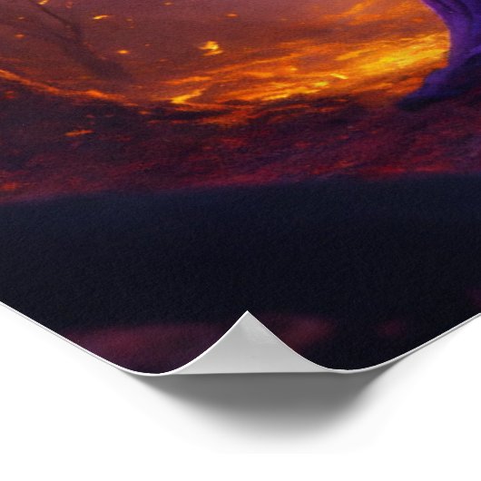 Poster Sorcière de Chaos pourpre en Forêt foncée (Coin)