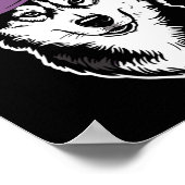 Poster Sorcière de chien Husky femmes Halloween (Coin)