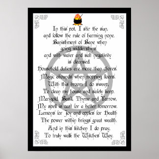 Poster Sorcière de cuisine