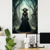 Poster Sorcière de lune foncée - Forêt Queen Wall Art (Bureau à domicile)