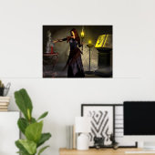 Poster Sorcière Déchirant Un sort (Bureau à domicile)
