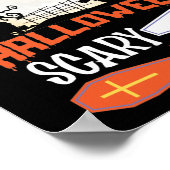 Poster Sorcière Déplaisante de nuit d'Halloween (Coin)