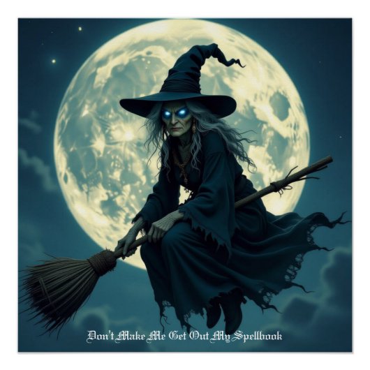 Poster Sorcière d'Halloween (Devant)