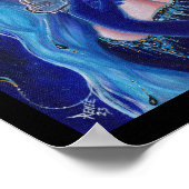 Poster Sorcière d'Halloween aux papillons de Renée Lavoie (Coin)