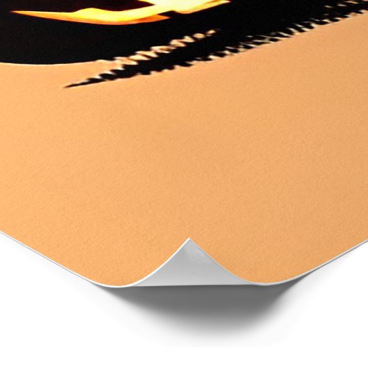 Poster Sorcière d'Halloween avec Citrouille (Coin)