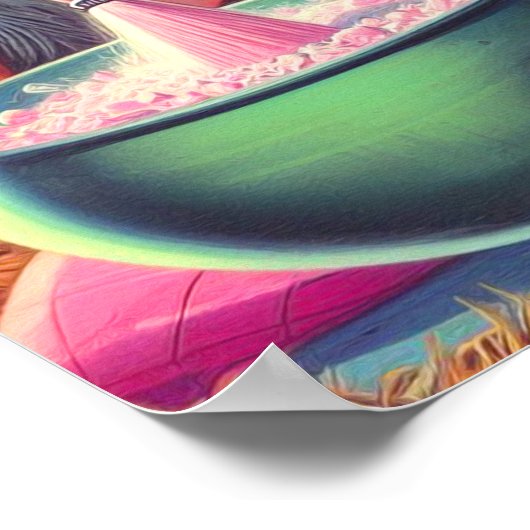 Poster Sorcière d'Halloween épinglée (Coin)