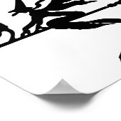 Poster Sorcière d'Halloween sur Broomstick (Coin)