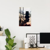 Poster Sorcière en forme de chat (Bureau à domicile)