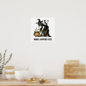 Poster Sorcière et chat (Cuisine)