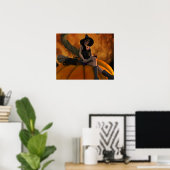 Poster Sorcière et chat sur Citrouille géant (Bureau à domicile)