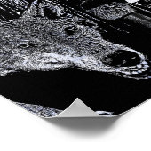 Poster Sorcière et loups-garous dans la silhouette forest (Coin)