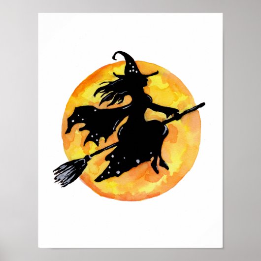 Poster Sorcière et Lune (Devant)
