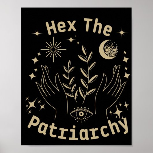 Poster Sorcière féministe, Hex Le Patriarcat (Devant)