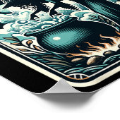 Poster Sorcière Ghost Cauldron Gothique Supernaturel Taro (Coin)