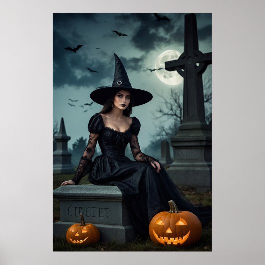 Poster Sorcière gothique d'Halloween (Devant)