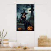 Poster Sorcière gothique d'Halloween (Cuisine)