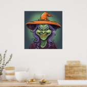 Poster Sorcière - Halloween (Cuisine)