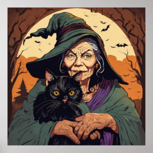 Poster Sorcière - Halloween