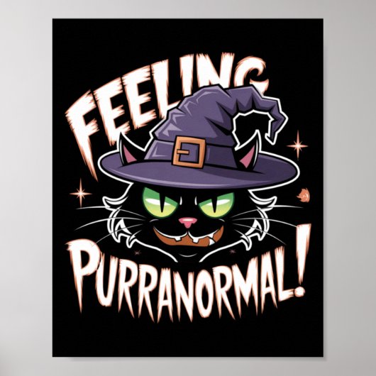 Poster Sorcière paranormale féticheuse de chat noir (Devant)