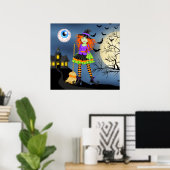 Poster Sorcière Rockin' Halloween - SRF (Bureau à domicile)