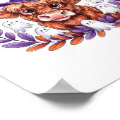 Poster Sorcière S'Il Vous Plaît Highland Vache Halloween (Coin)