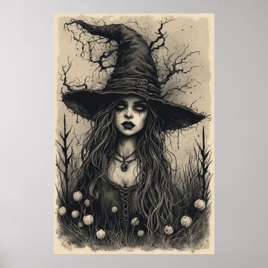 Poster Sorcière sombre (Devant)