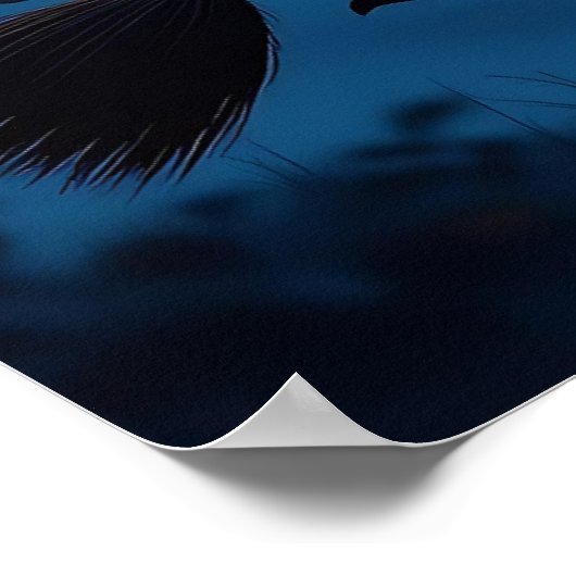 Poster Sorcière sur chambre par Pleine lune Halloween (Coin)