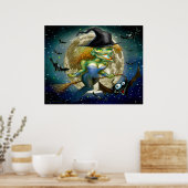 Poster Sorcière sur l'affiche Broomstick (Cuisine)