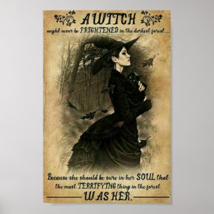 Poster Sorcière vintage