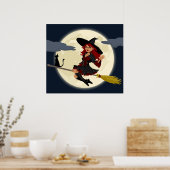 Poster Sorcière volant sur chambre (Cuisine)