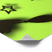 Poster Sorcière volante parmi les étoiles à Halloween nui (Coin)