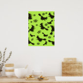 Poster Sorcière volante parmi les étoiles à Halloween nui (Cuisine)