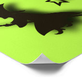 Poster Sorcière volante parmi les étoiles à Halloween nui (Coin)