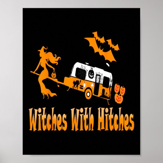 Poster Sorcières avec des hanches Camping Fun Halloween (Devant)