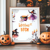 Poster Sorcières Brew fête d'Halloween