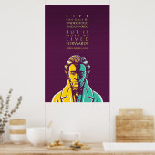 Poster Søren Kierkegaard Citation Inspirationnelle : Vie (Cuisine)