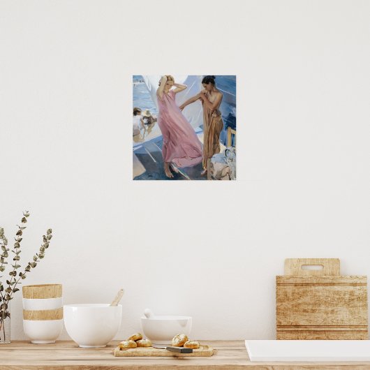 Poster Sorolla - Après la baignade (Cuisine)
