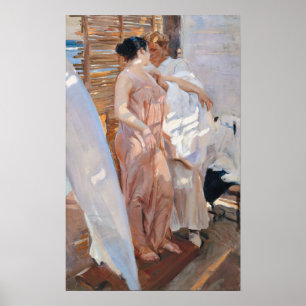 Poster Sorolla - La Robe Rose Après Le Bain