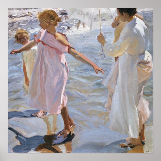 Poster Sorolla - L'heure du bain, Valence (Devant)