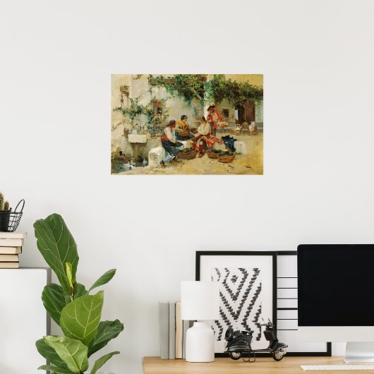 Poster Sorolla - Vendre des melons (Bureau à domicile)