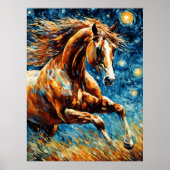 Poster Sorrel Horse Galloping (Devant)