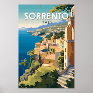 Poster Sorrente Italie Travel Art Vintage