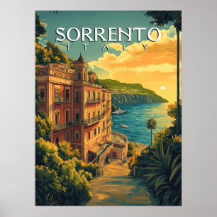 Poster Sorrente Italie - Véritable paysage urbain
