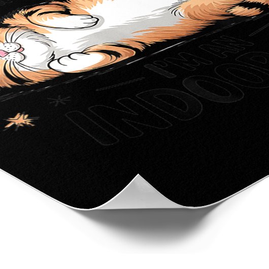 Poster Sorry I Can't Go I'm An Indoor Cat (Coin)