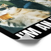 Poster Sorry I Can't Go I'm An Inside Cat Funny Cat Drink (Coin)