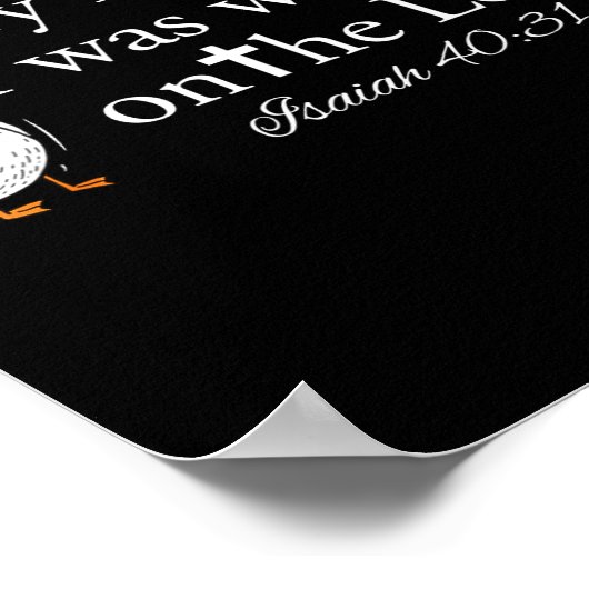 Poster Sorry I'm Late Funny Goose Christian Bible Verse F (Coin)